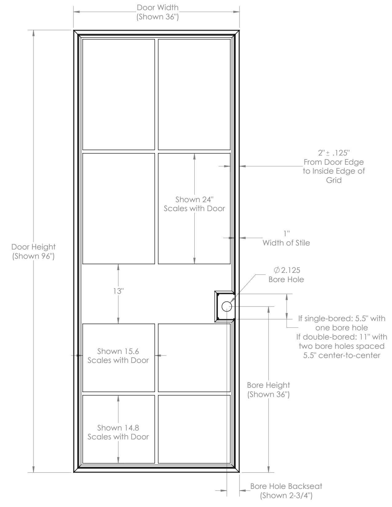 Atrium Interior Door Rustica